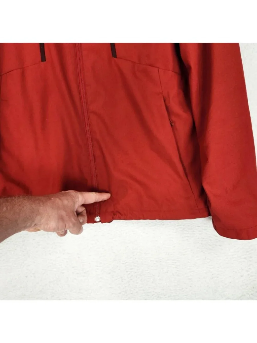 The North Face Jacket Mens Medium Red Windwall Hooded Softshell Primaloft
